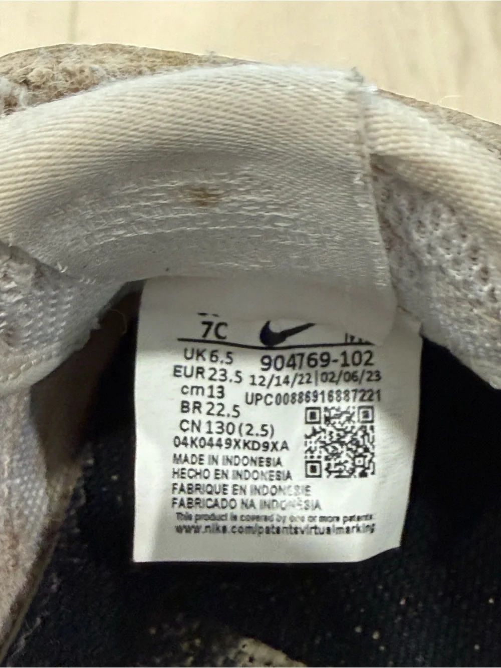 Nike Kids Cortez White & Black Velcro Sneakers | 7C